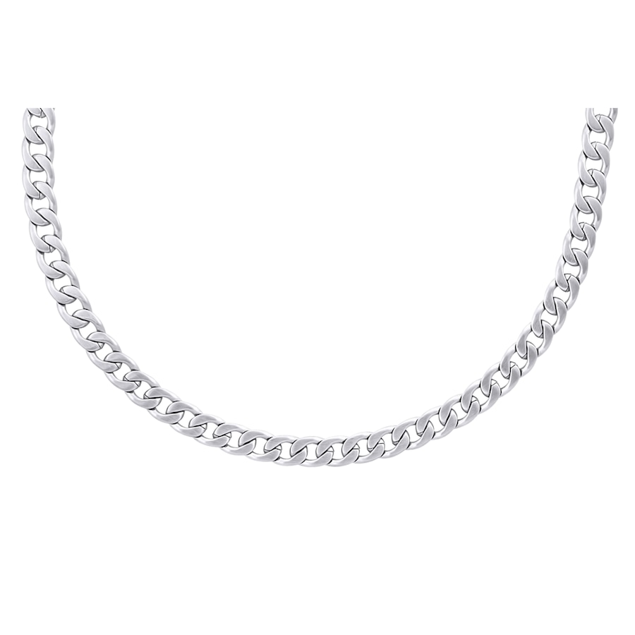 Lucardi Halskette Stahl - silbern 45.0mm Damen