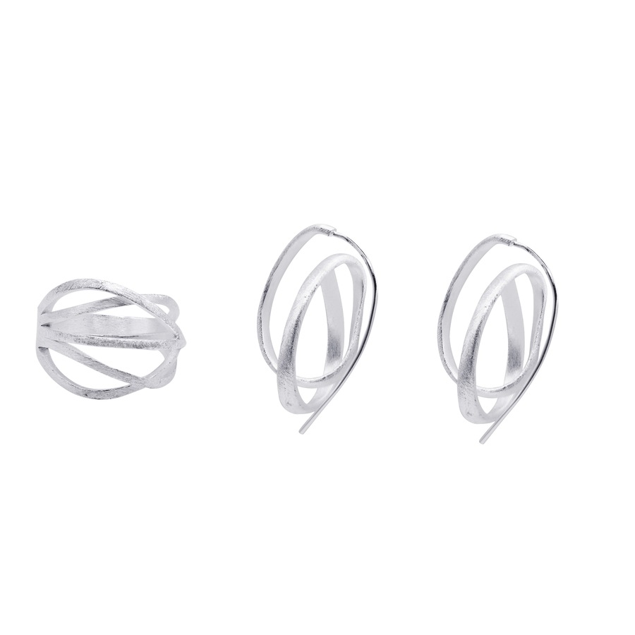 Heideman Set Arcus Royale silberfarben poliert 54 (17.2) Damen