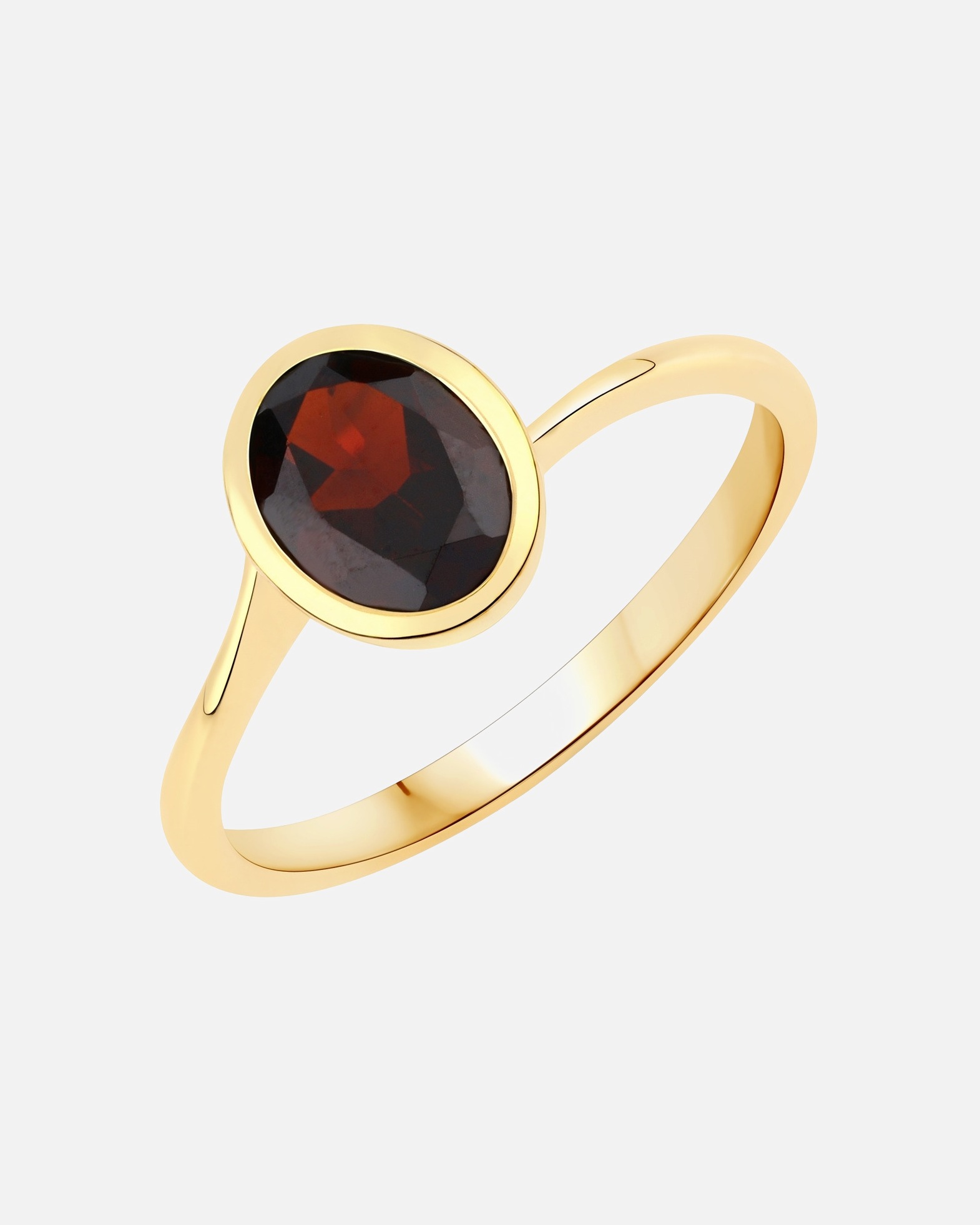 Ring für Weiblich Rafaela Donata Ring Sterling Silber Granat in Gelbgold 52
