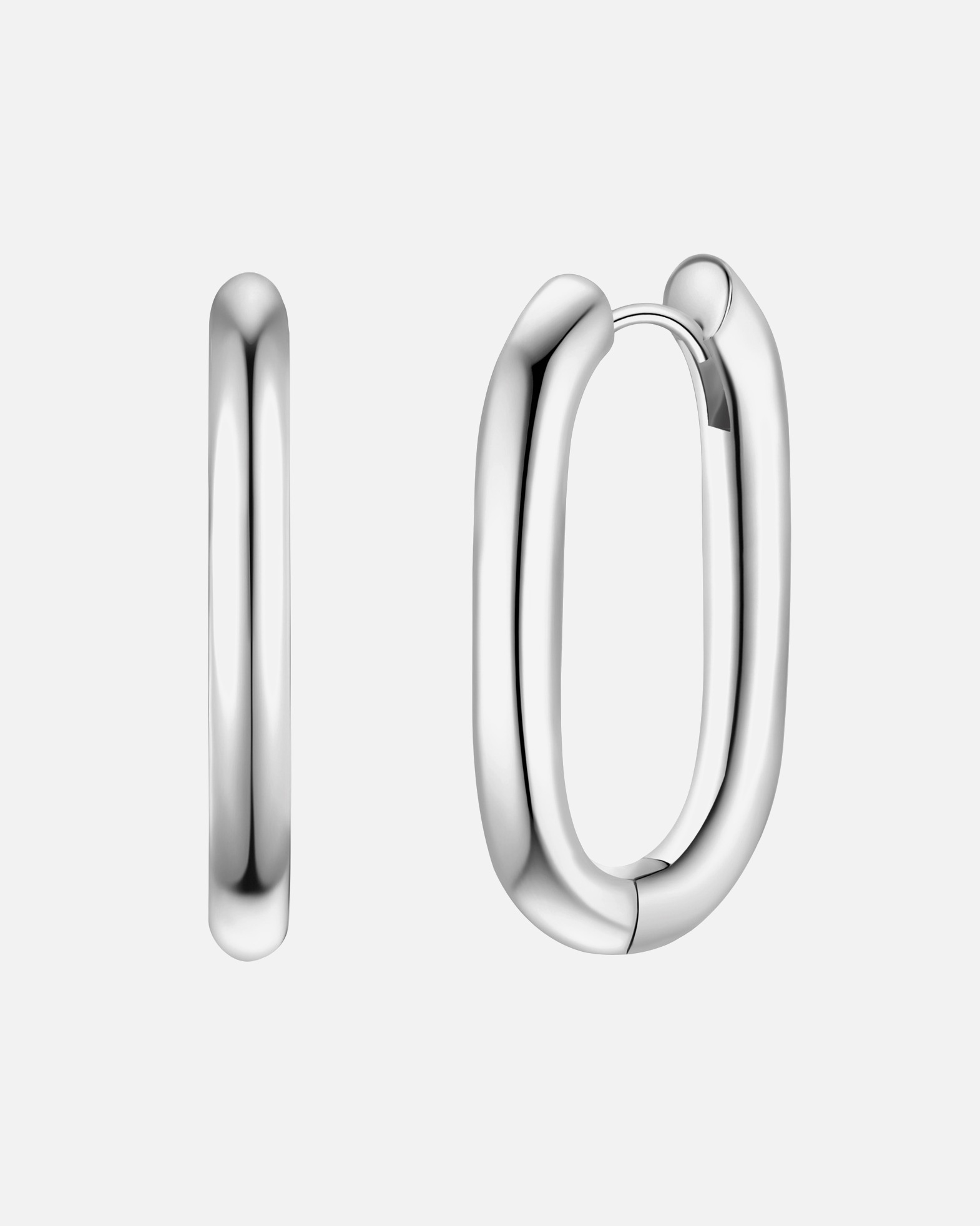 Creolen für Weiblich Yokoamii Creolen aus Metall-Legierung in silber 28,6 mm