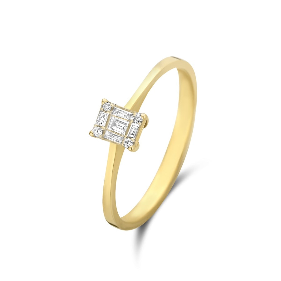 Isabel Bernard De la Paix Maxime 14 Karat Goldring mit Diamant 0.13 ct IBD330022-60 Damen