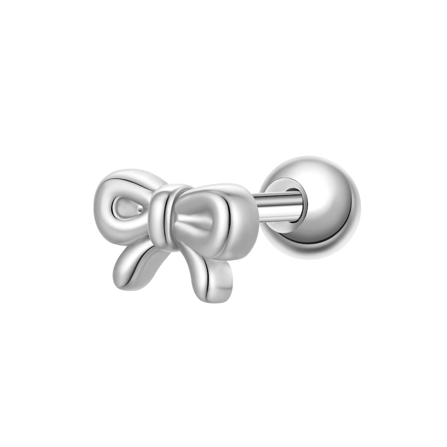 Glanzstücke München Piercing Schleife aus Sterling Silber in silber 3,4 mm Damen