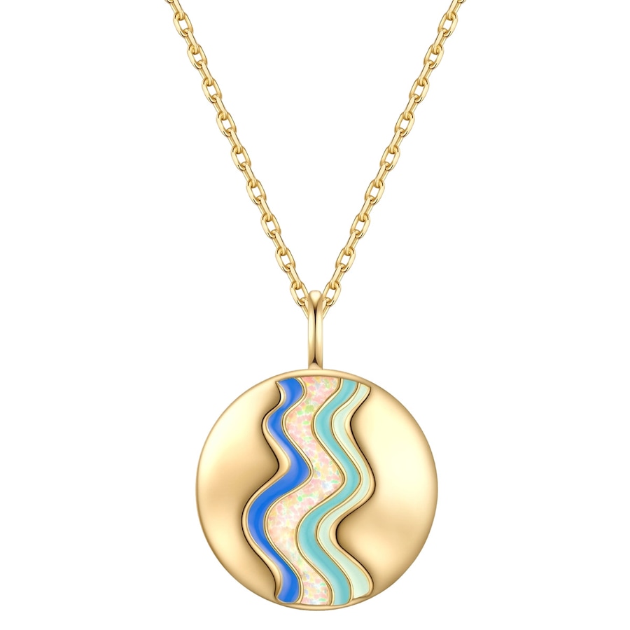 Glanzstücke München Halskette aus Sterling Silber in Gelbgold mit Opal 40,0 cm Basiskette + 5,0 Verlängerung Damen