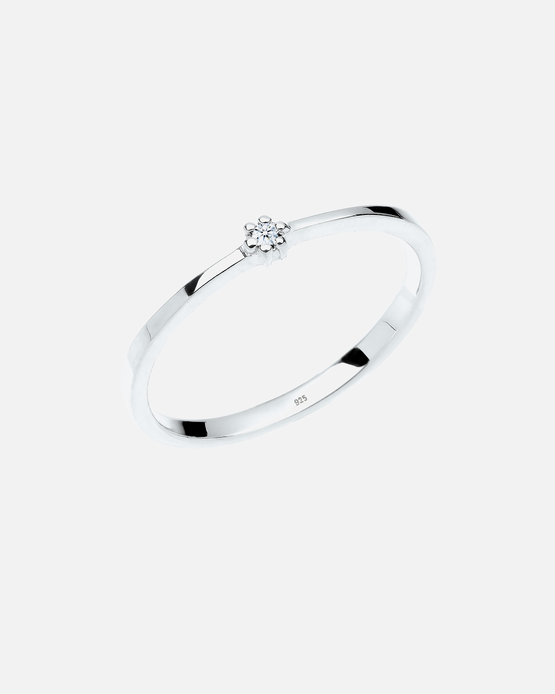 Ring für Weiblich Elli DIAMONDS Ring Verlobungsring Diamant 925 Silber (0.015 ct.) 56