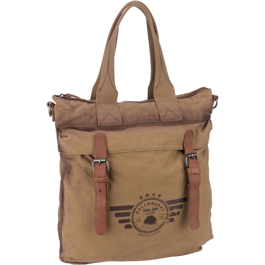 Greenburry Handtasche Vintage Aviator 5900 Funktionsshopper Camel Hellbraun