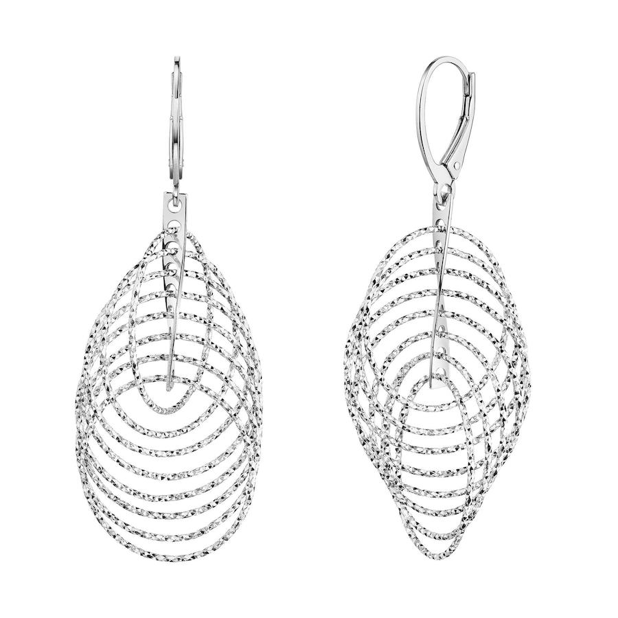 Celesta Ohrhänger 925 Sterling Silber rhodiniert 925/- Zirkonia weiß Damen