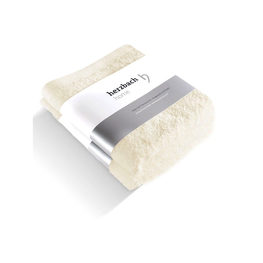 Herzbach Home Handtuch Pura 2er-Set einfarbig Creme
