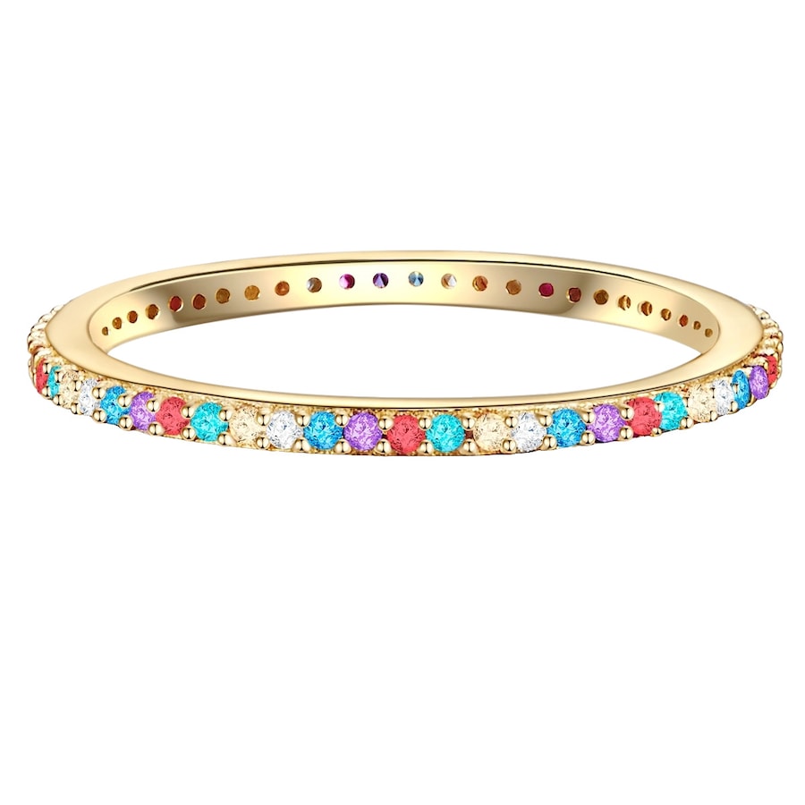 Glanzstücke München Ring Sterling Silber Zirkonia in Gelbgold 48 Damen