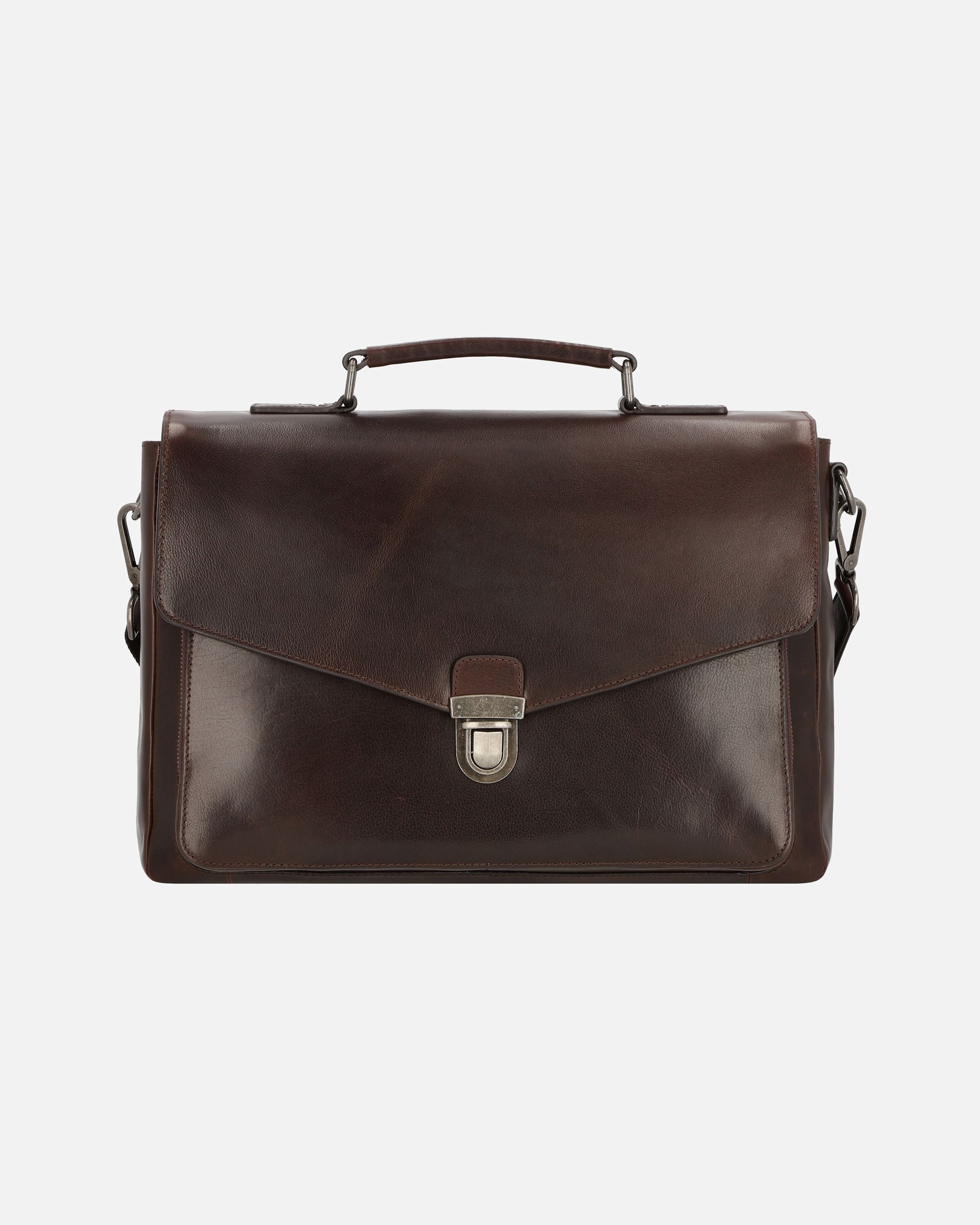 Laptoptasche für Männlich Leonhard Heyden Roma Aktentasche Leder 40 cm Laptopfach braun