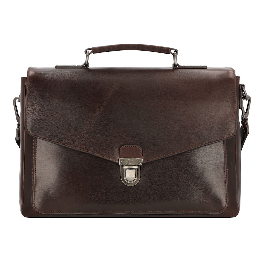 Leonhard Heyden Roma Aktentasche Leder 40 cm Laptopfach braun Braun Herren