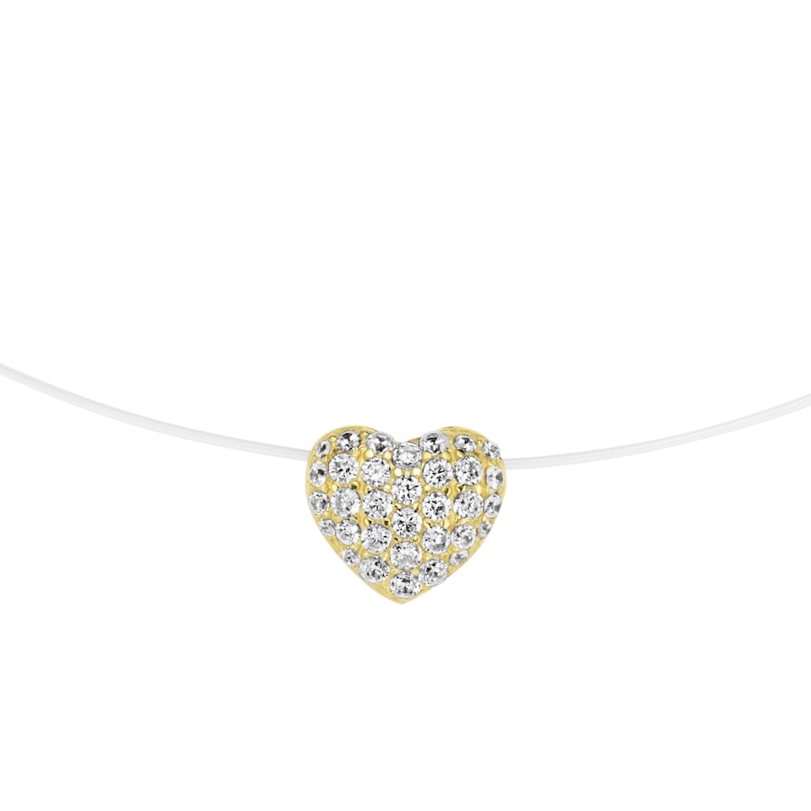 Smart Jewel Collier Anhänger Herz, Silber 925 Gold