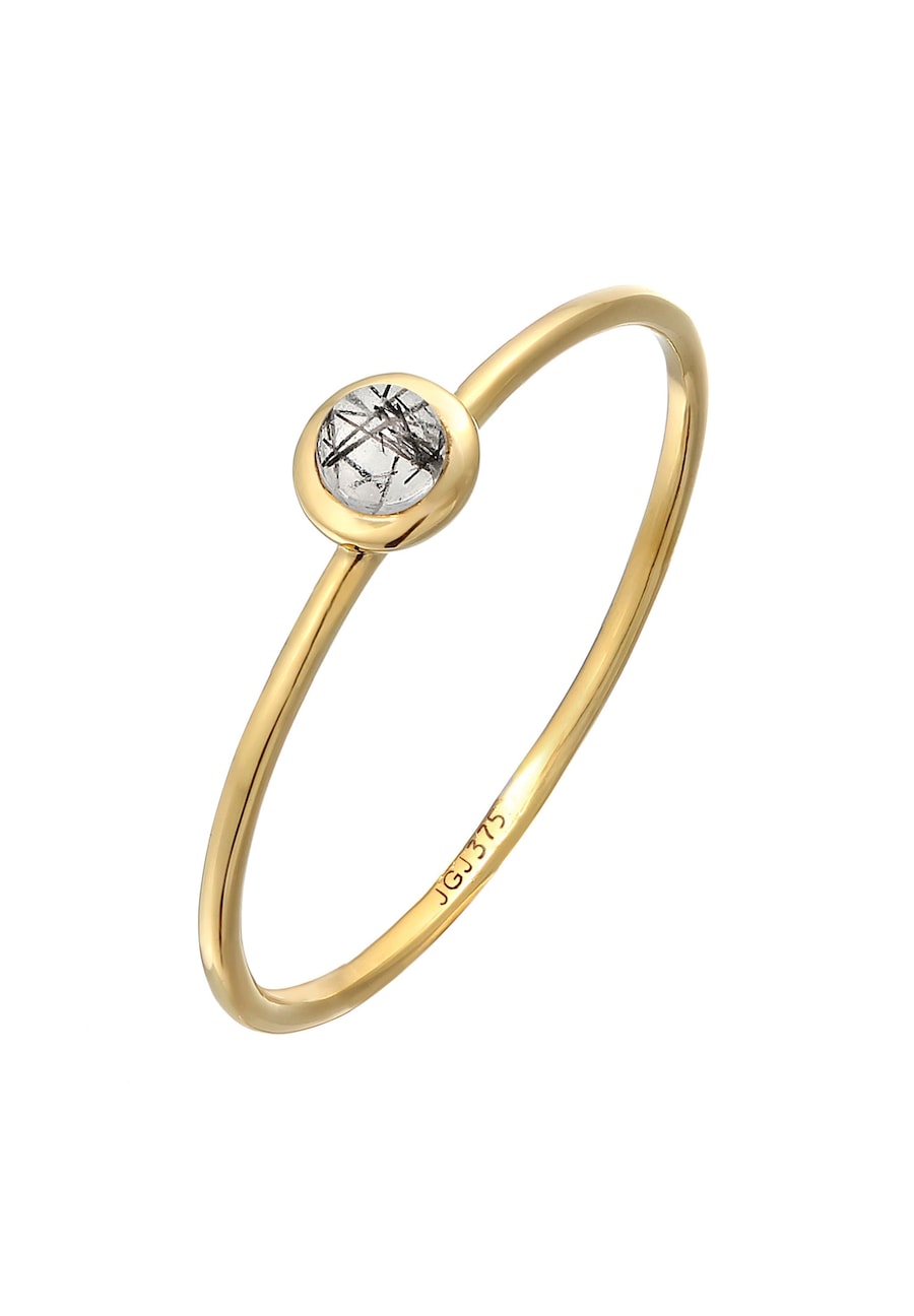Elli PREMIUM Turmalin Solitär 375 Gelbgold 58 Damen