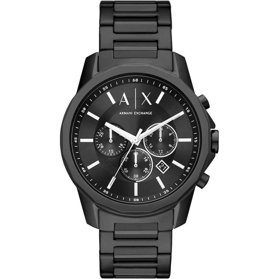 Armani Exchange Chronograph Edelstahl schwarz Herren