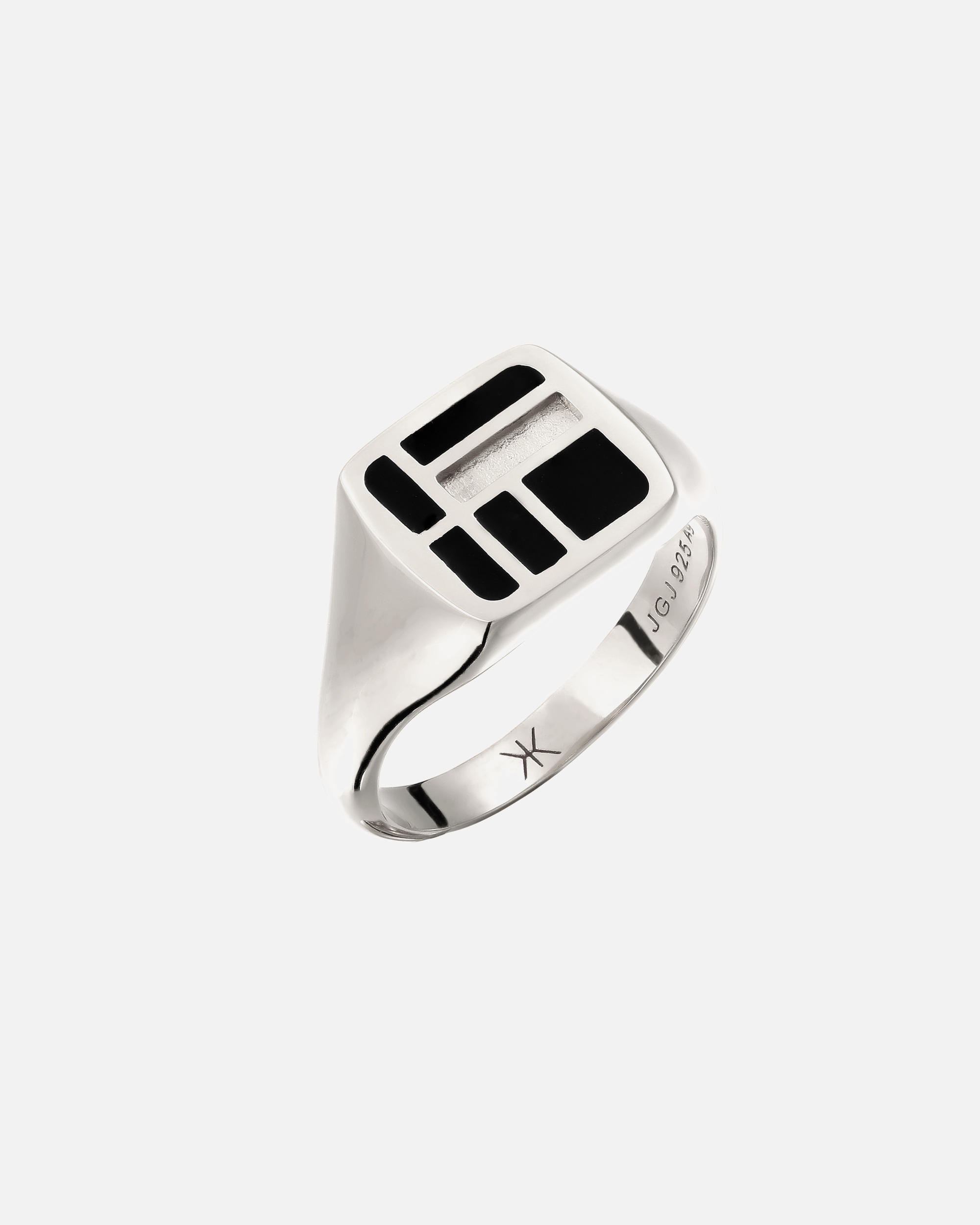 Ring für Männlich KUZZOI Siegelring 925 Sterling Silber 60