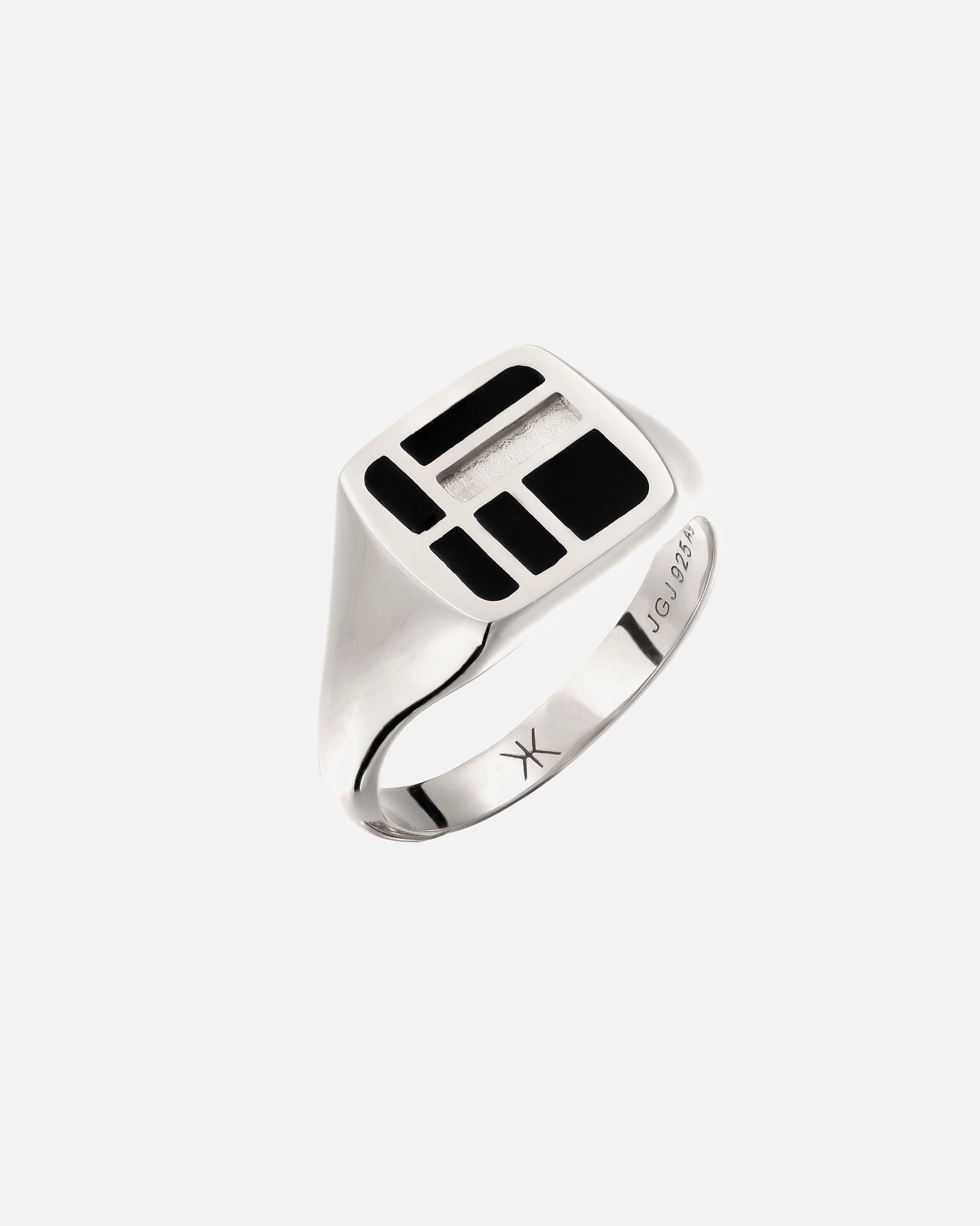 Ring für Männlich KUZZOI Siegelring 925 Sterling Silber 66