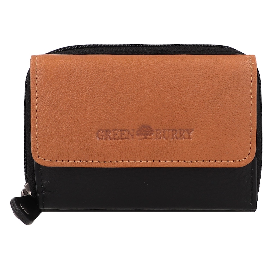 Greenburry Nappa Damengeldbörse black-tan Schwarz Damen