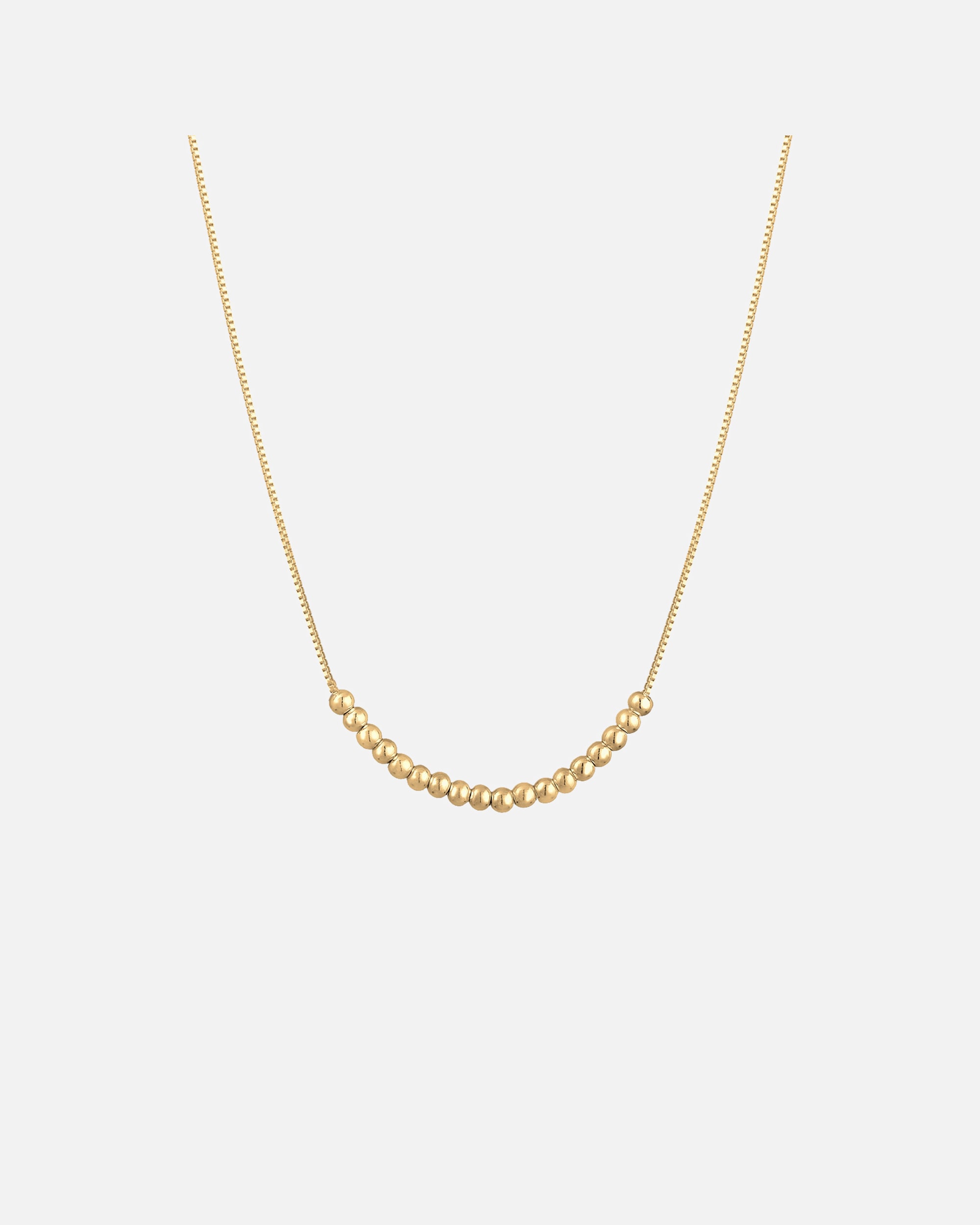 Halskette für Weiblich Elli Kugelkette Basic Kombinierbar Geo Look 925 Silber goldfarben