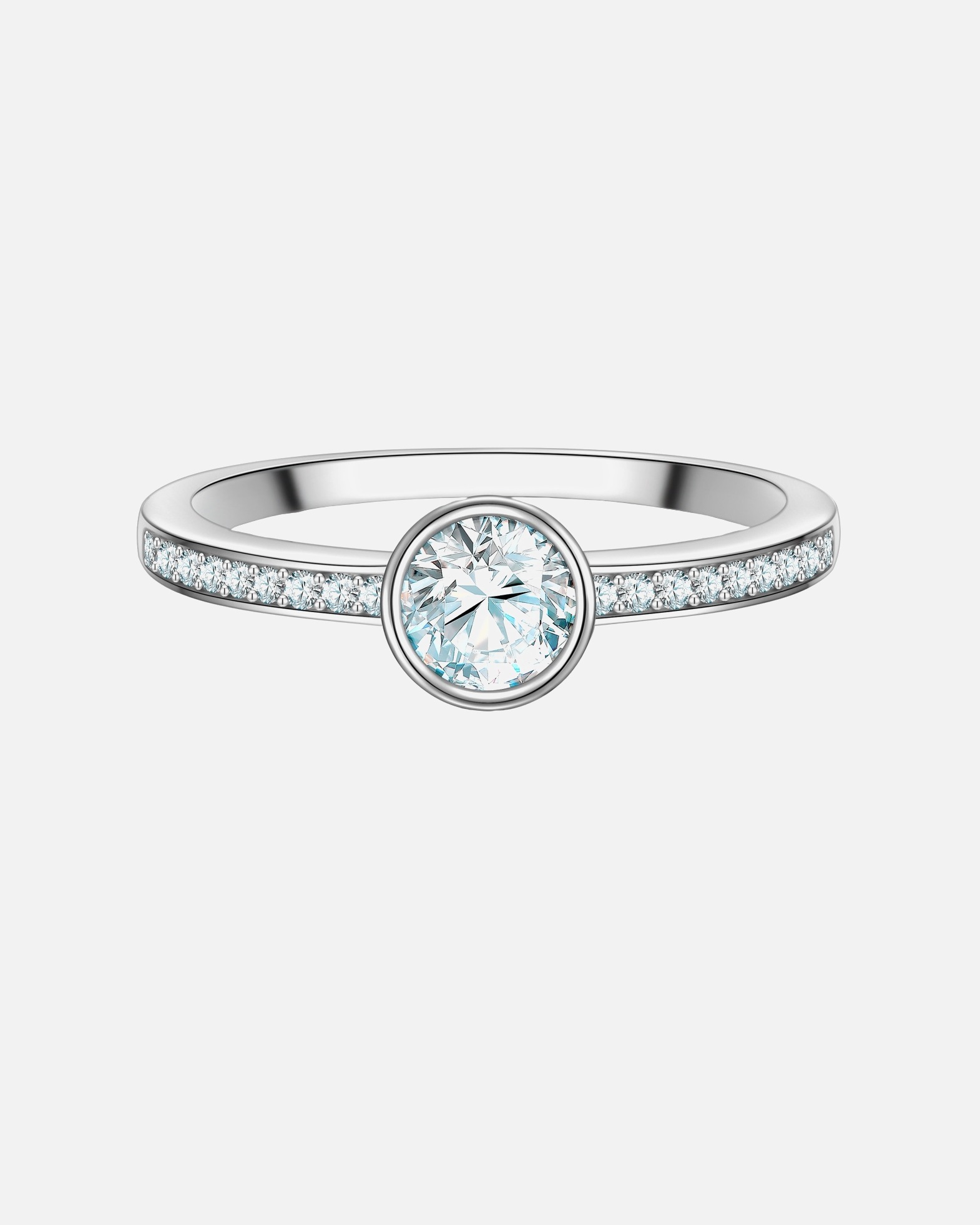 Ring für Weiblich Trilani Ring aus Sterling Silber in silber mit Zirkonia 50