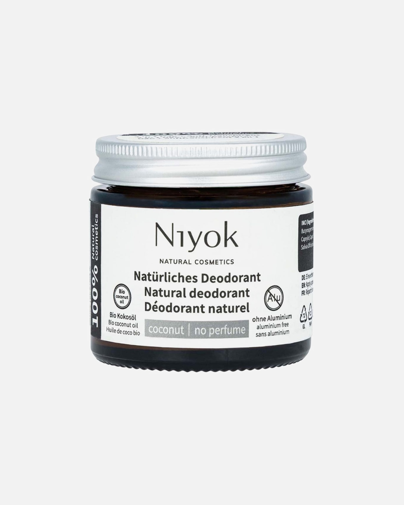 Deodorant für Unisex Niyok 2in1 Deodorant - Kokos| ohne Parfum 40ml 40 ml