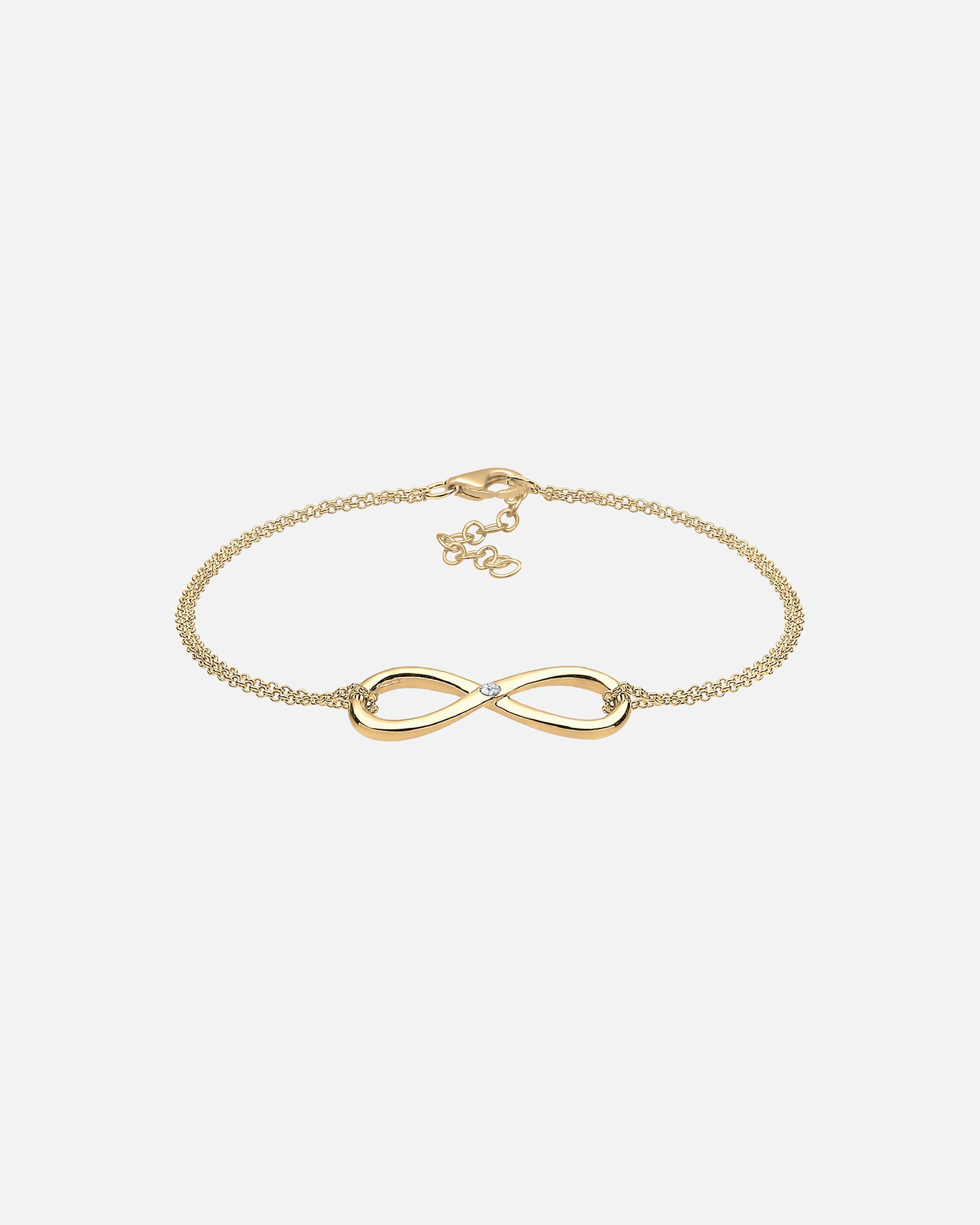 Armband für Weiblich Elli DIAMONDS Infinity Ewig Diamant (0.03 ct.) 925 Silber 18