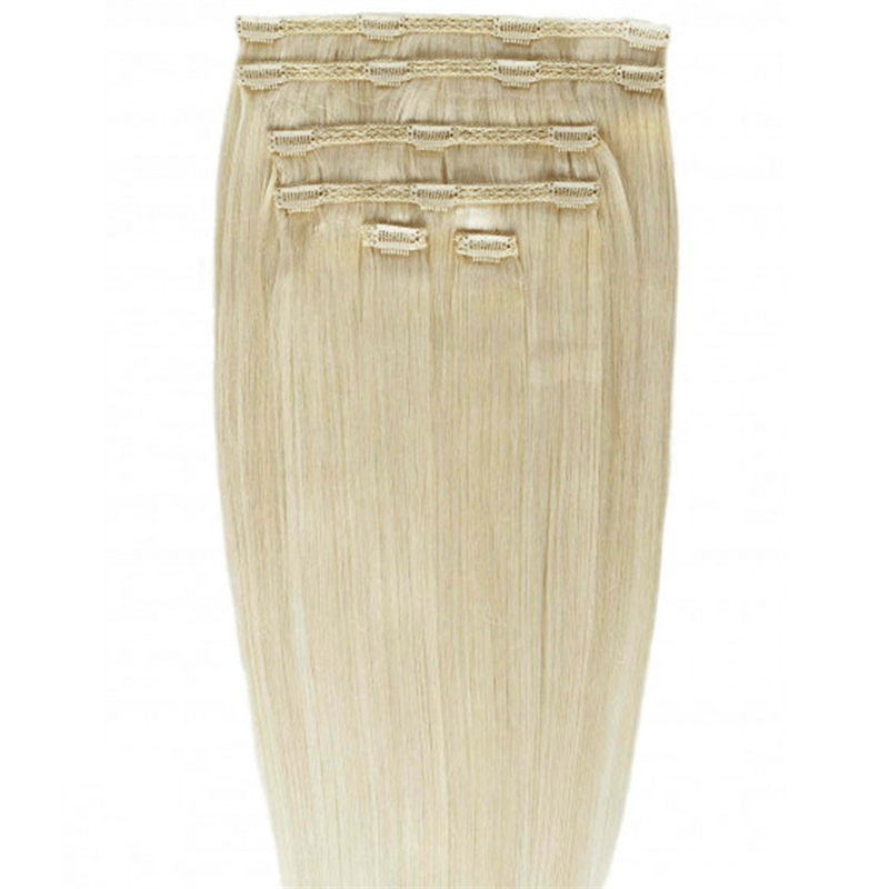 Gold24 Clip-in Extensions #6 Hellbraun - 50 cm #613 Blond 60 Nude