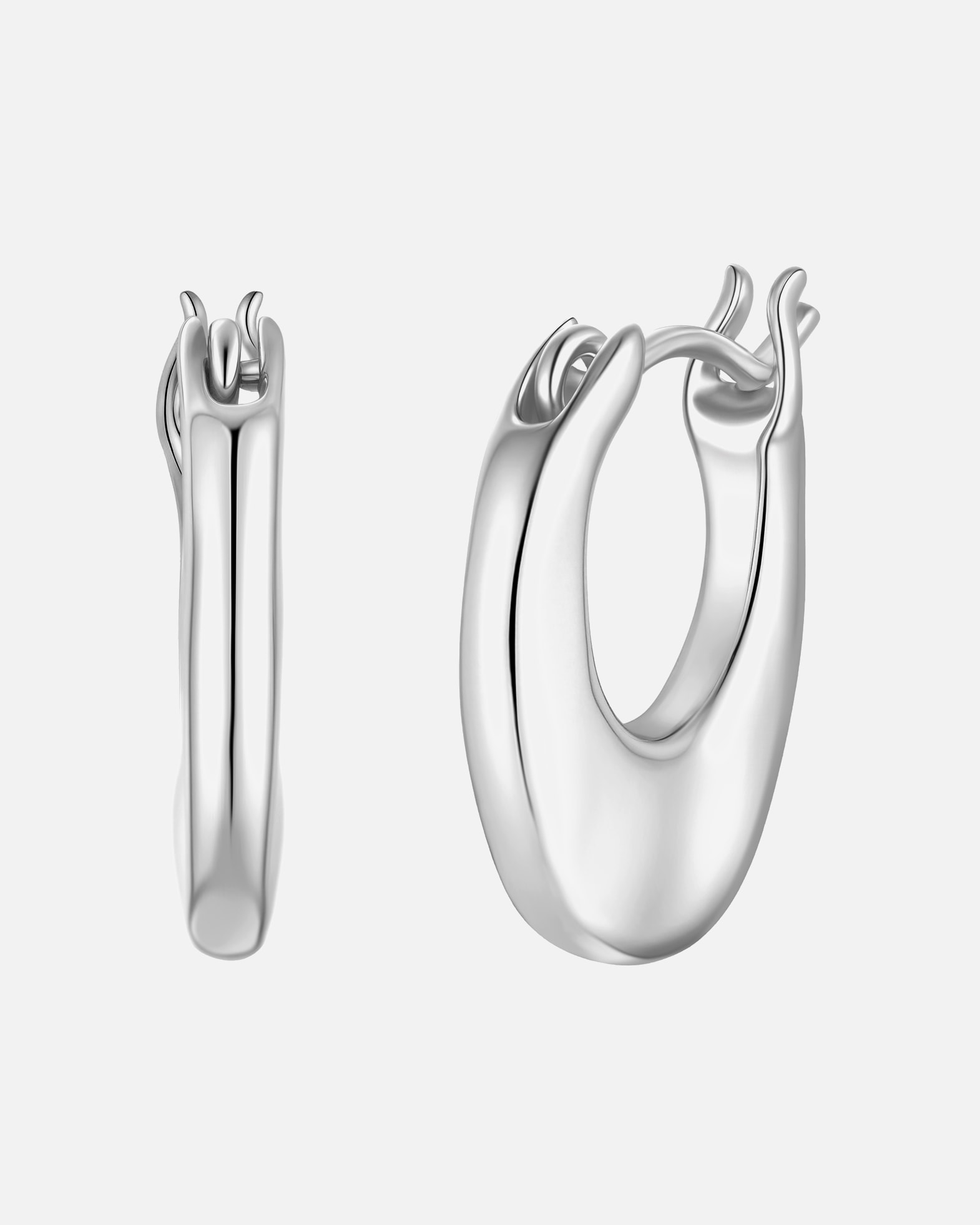 Ohrringe für Weiblich Glanzstücke München Creolen aus Sterling Silber in silber 14,7 mm