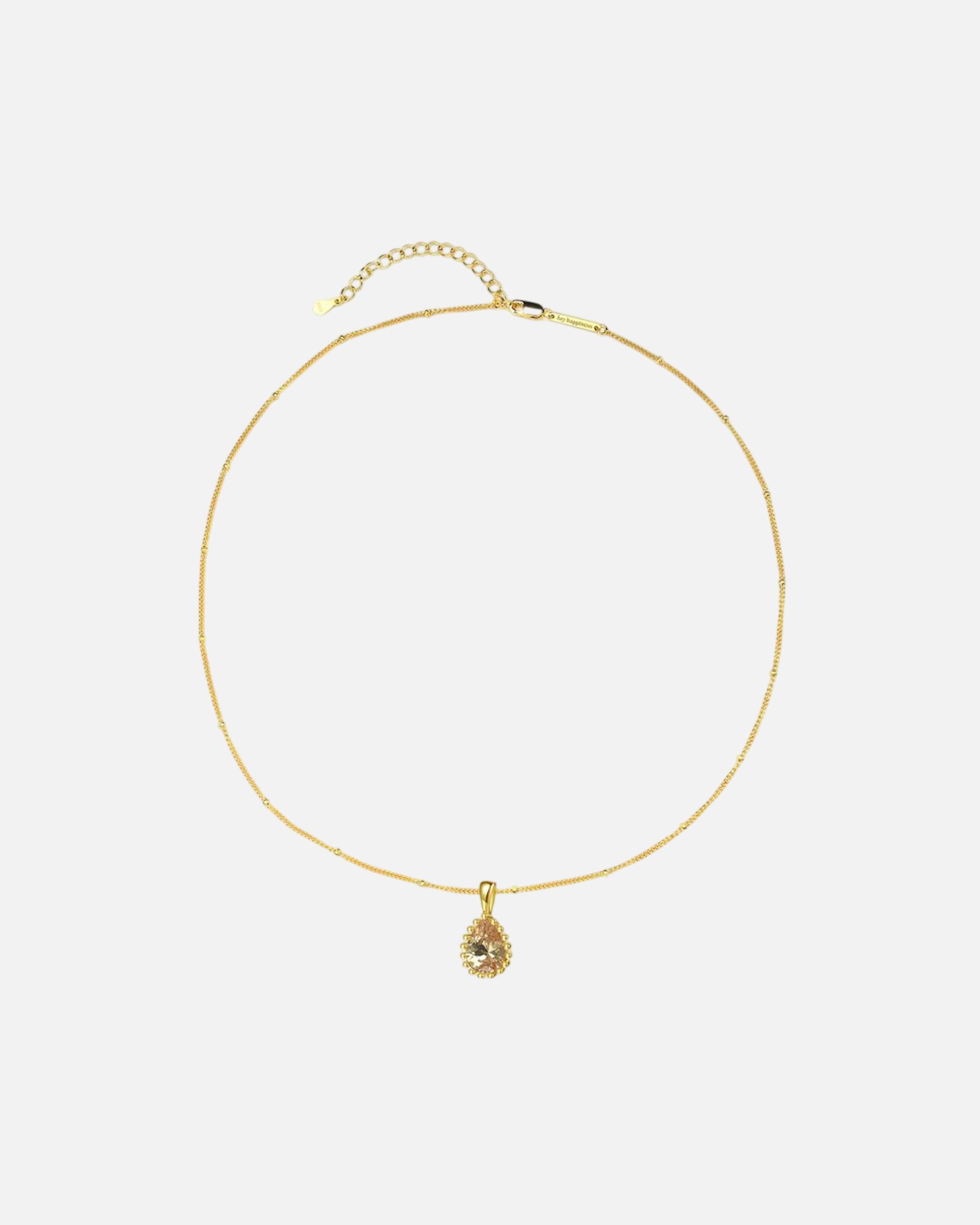 Halskette für Weiblich Hey Happiness Default Brand Line November Geburtsstein Halskette – 925 Sterling Silber Gold