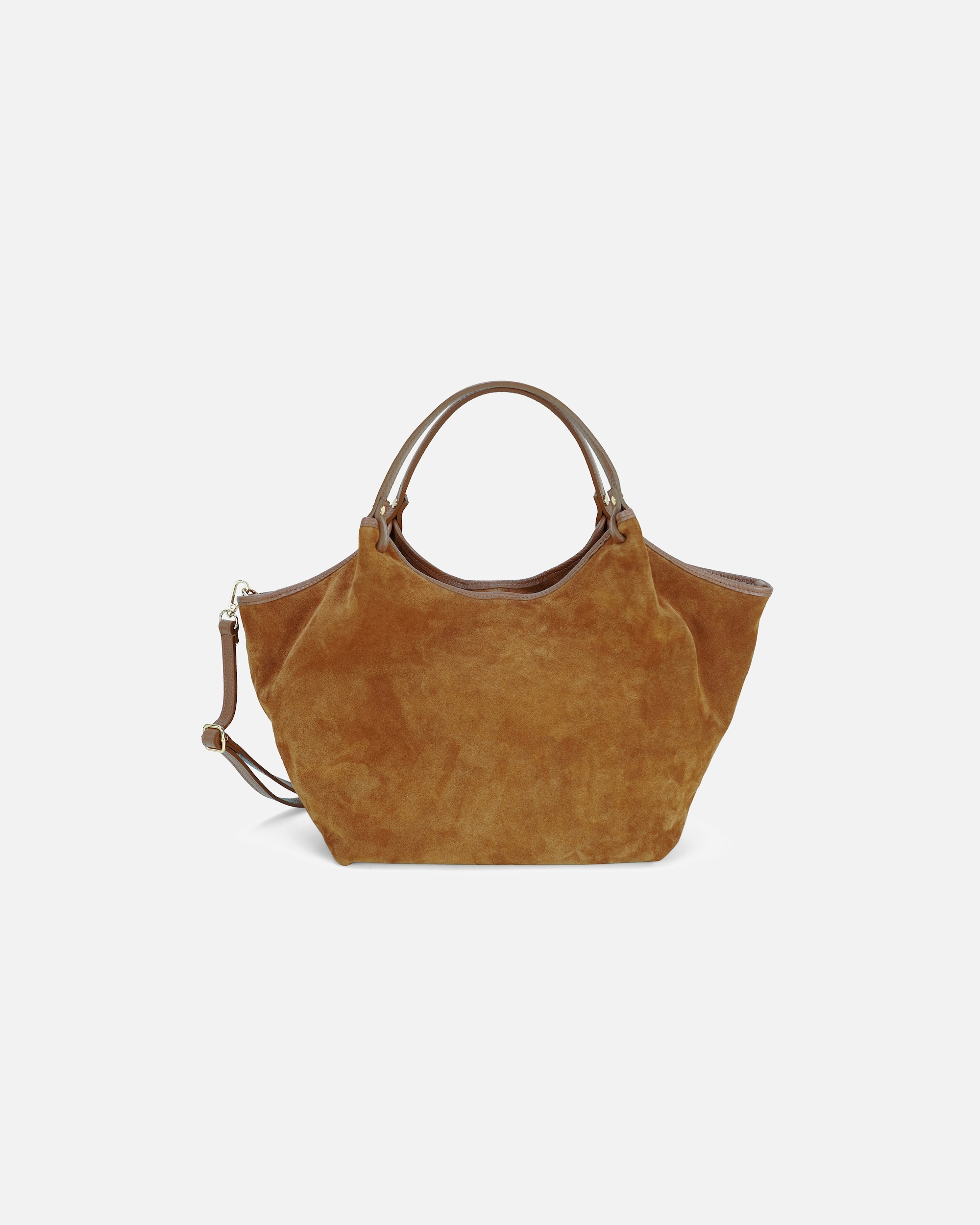 Tasche für Unisex HARPA Shopper aus echtem Wildleder mit Schultergurt braun