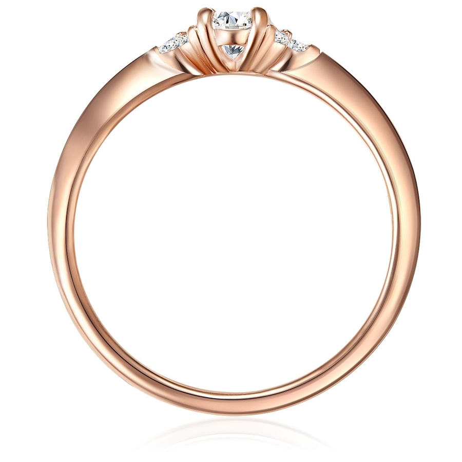Trilani Ring aus Sterling Silber in roségold mit Zirkonia 57 Damen
