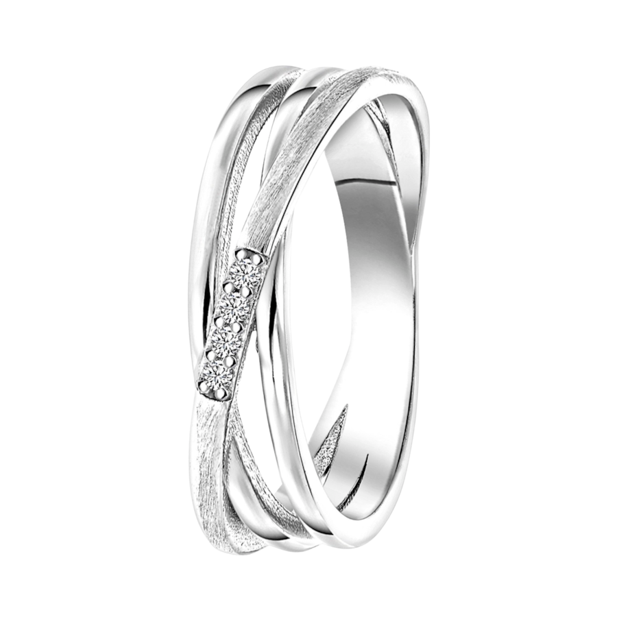 Lucardi Ringe 925 Silber - silbern 62mm Damen