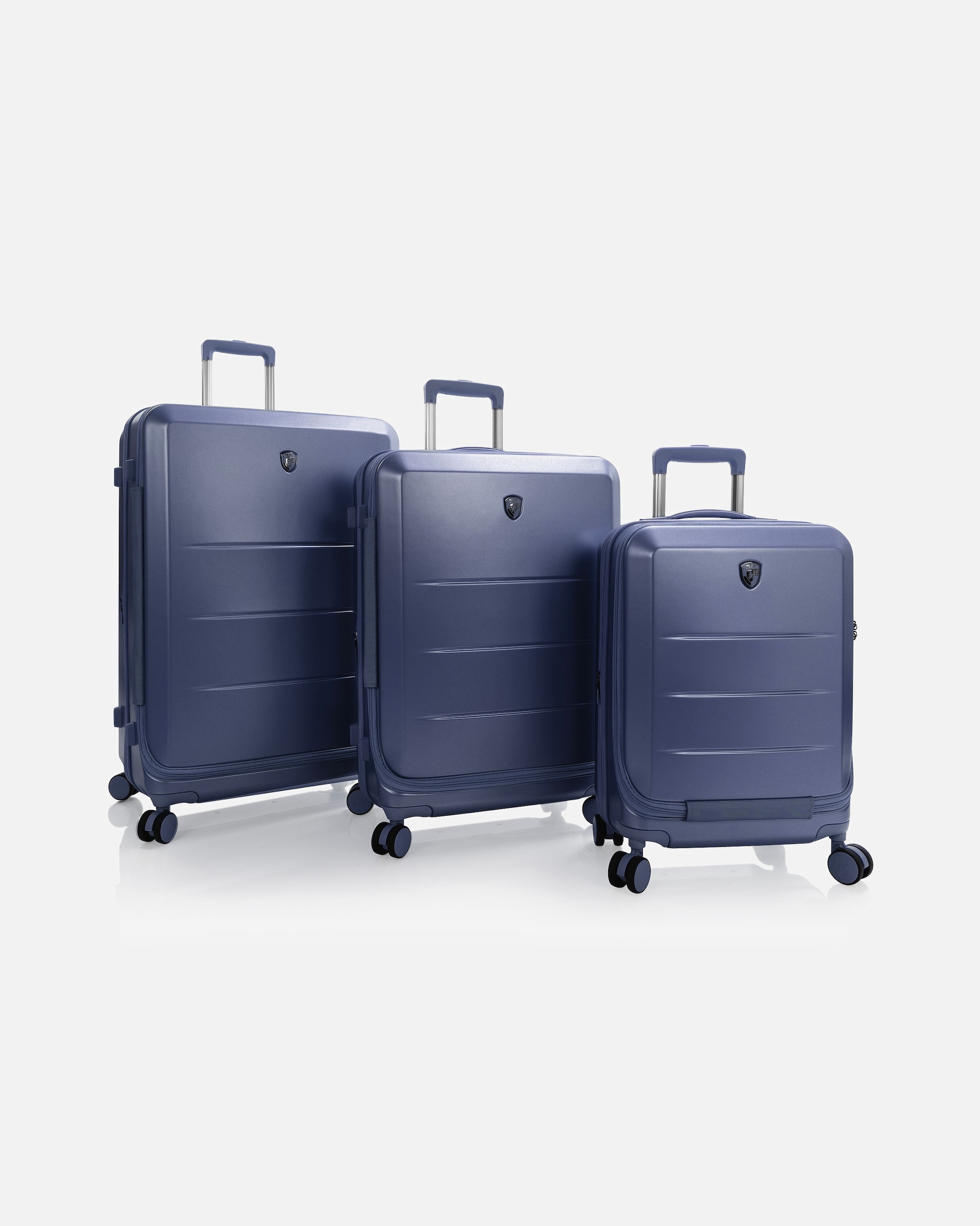 Koffer für Männlich Heys EZ Fashion 4 Rollen Kofferset 3-teilig mit Dehnfalte navy