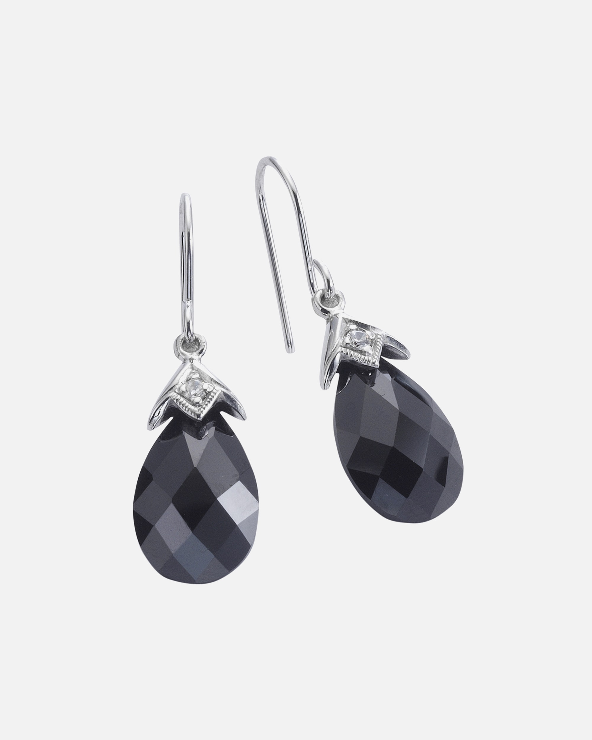 Ohrringe für Weiblich Celesta Ohrringe 925/- Sterling Silber Zirkonia schwarz weiß