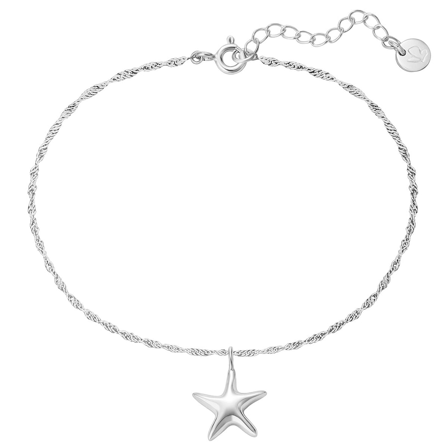 Glanzstücke München Armband Seestern aus Sterling Silber in silber 17,0 cm Basislänge + 3,0 Verlängerung Damen
