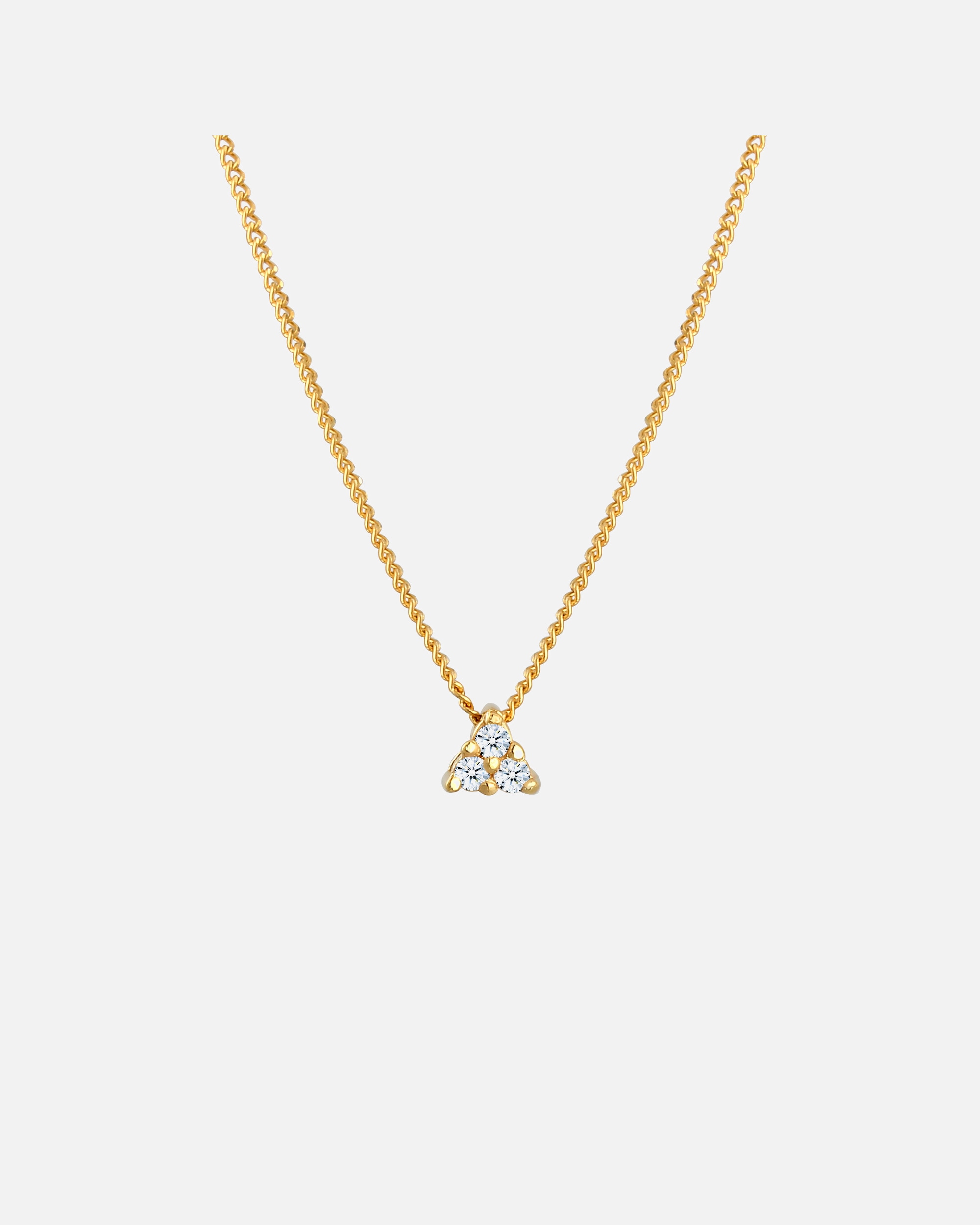 Halskette für Weiblich Elli DIAMONDS Panzerkette Dreieck Diamant (0.045 ct)585 Gelbgold 45
