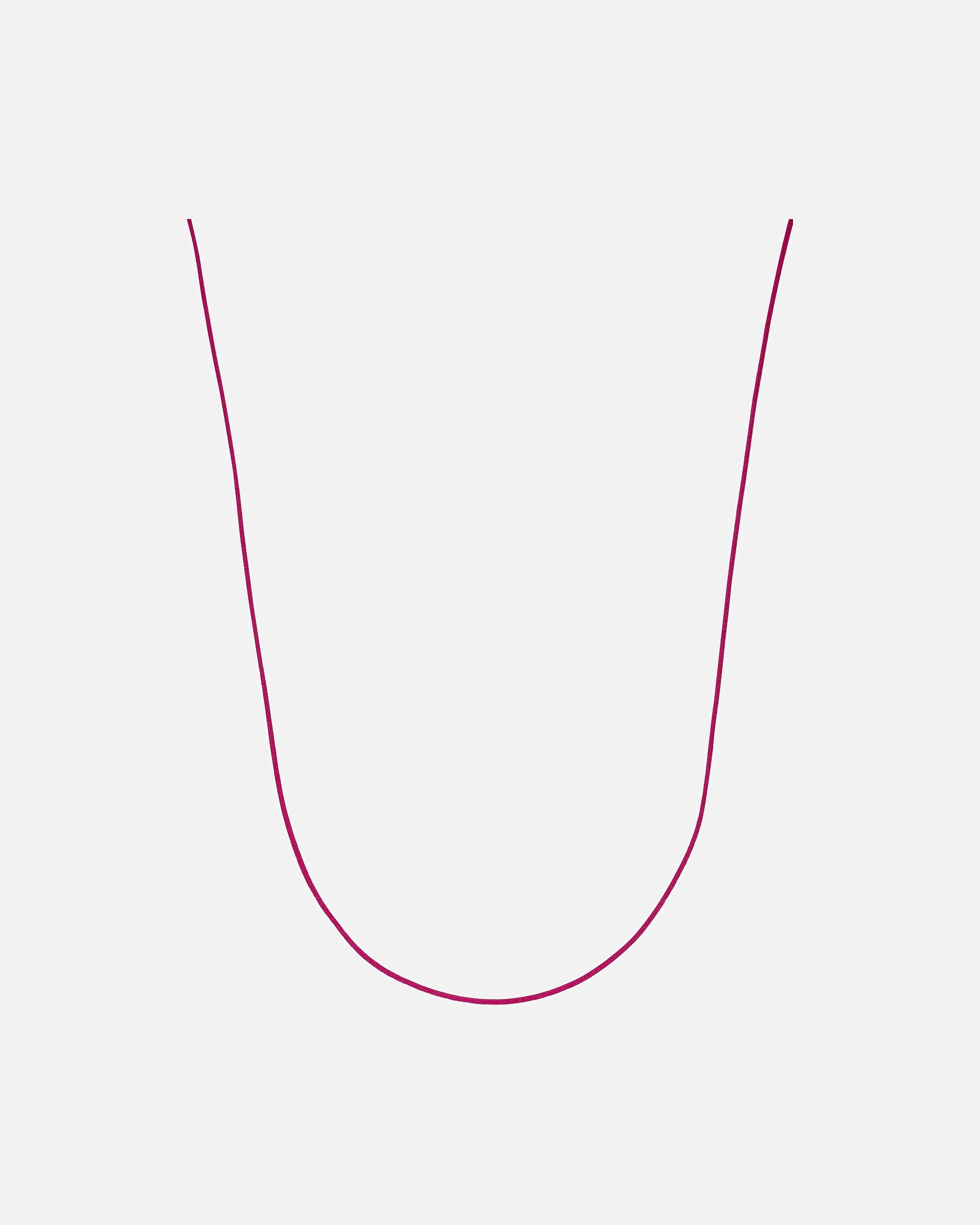 Halskette für Weiblich Guido Maria Kretschmer Kette Perlon/Nylon, 925er Silber rhodiniert pink