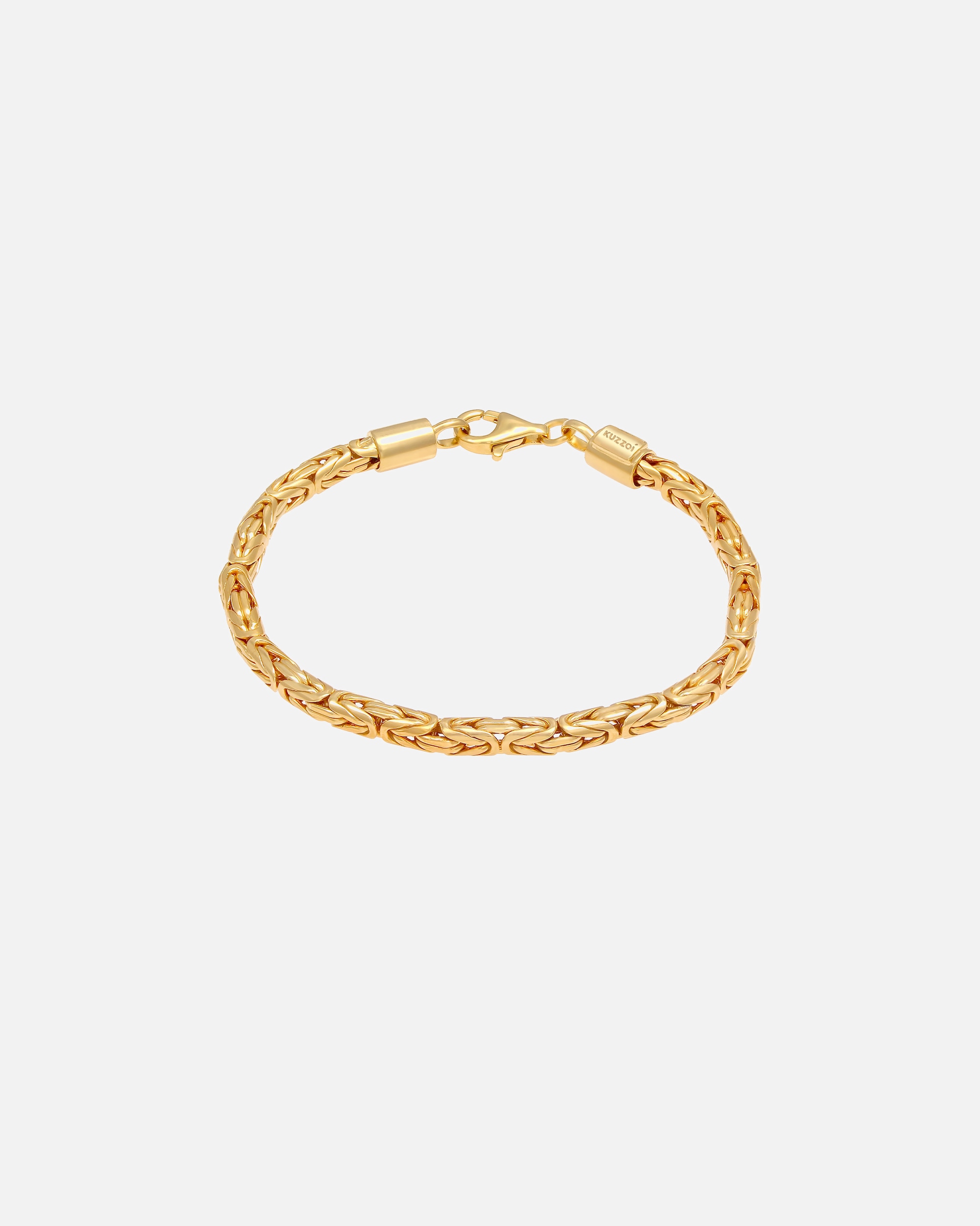 Armband für Männlich KUZZOI Basic Männer Königskette Oxidiert 925 Silber 21