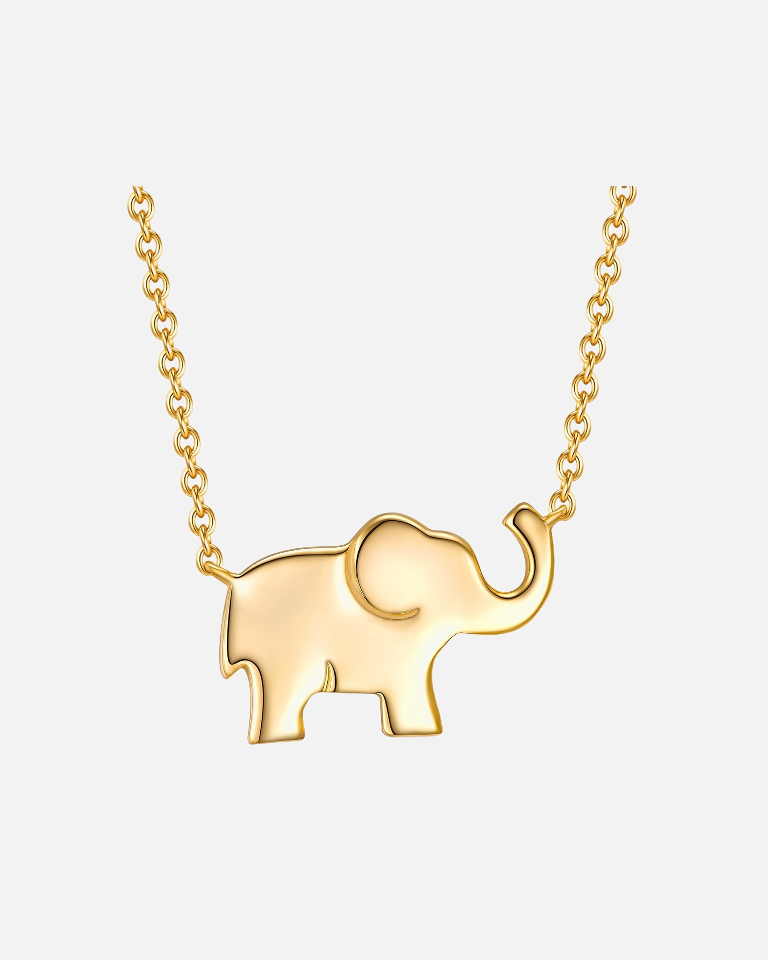 Halskette für Weiblich Rafaela Donata Halskette Elefant Sterling Silber in Gelbgold Gold