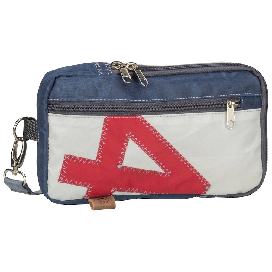 360Grad Gürteltasche Nautik Weiß/Blau mit roter Zahl Violett
