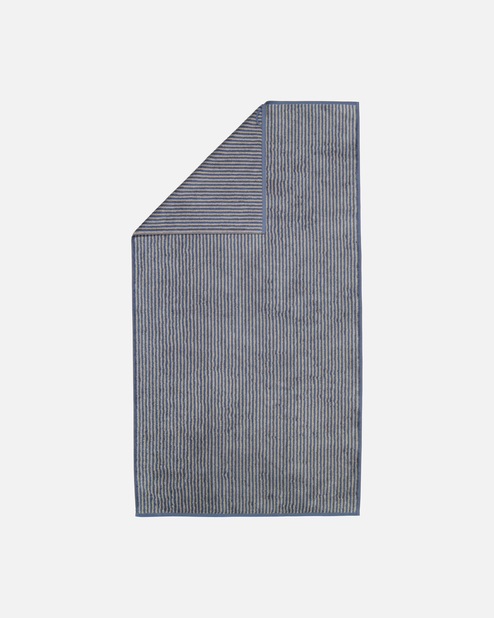 Handtuch für Unisex Cawö Cawö Handtücher Two-Tone Stripes 480 nachtblau - 10 Duschtuch 80x150 cm