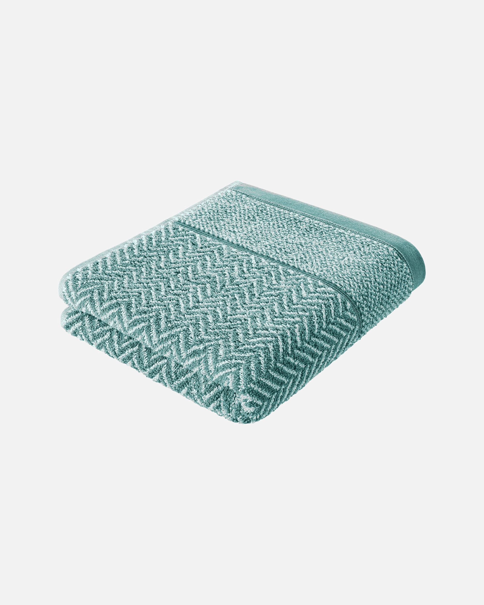 Handtuch für Unisex Herzbach Home Default Brand Line Duschtuch Italiana gemustert Gruen