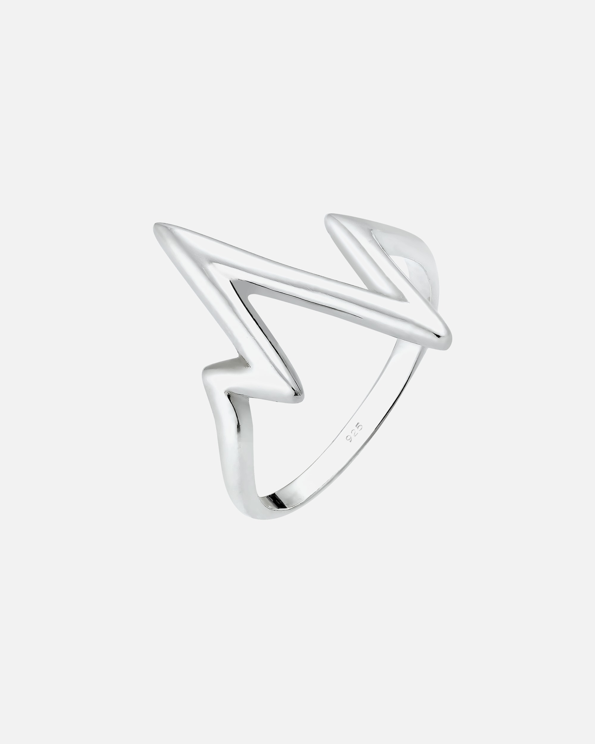 Ring für Weiblich Elli Elli Pierścień Geo Herzschlag 925 Sterling Silber 58 mm