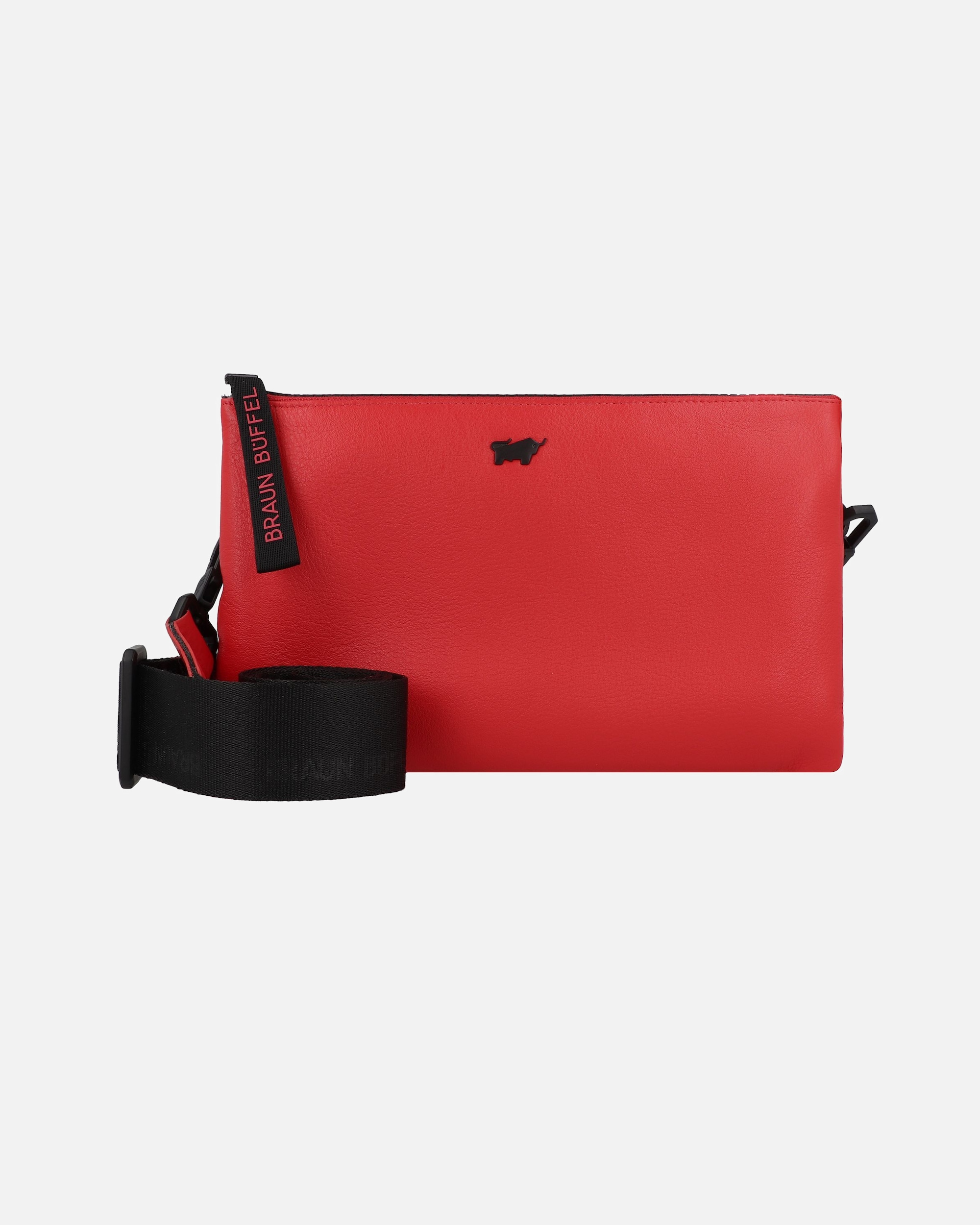 Handtasche für Weiblich Braun Büffel Capri Umhängetasche flame red