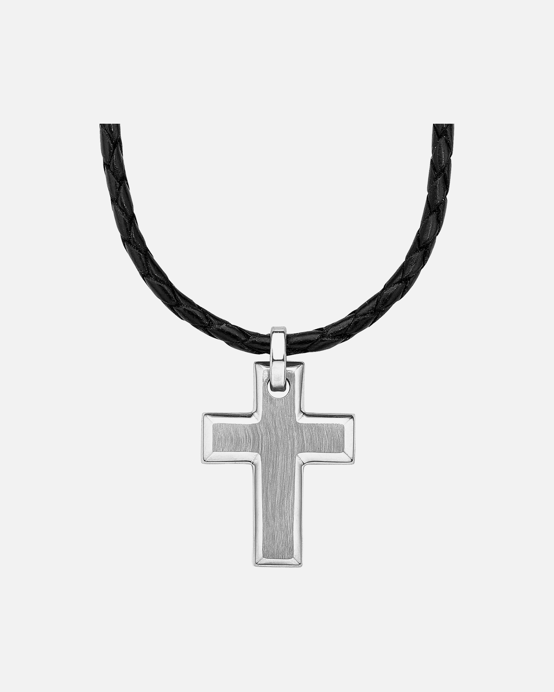 Kette für Männlich s.Oliver Kette Edelstahl, Leder One Size