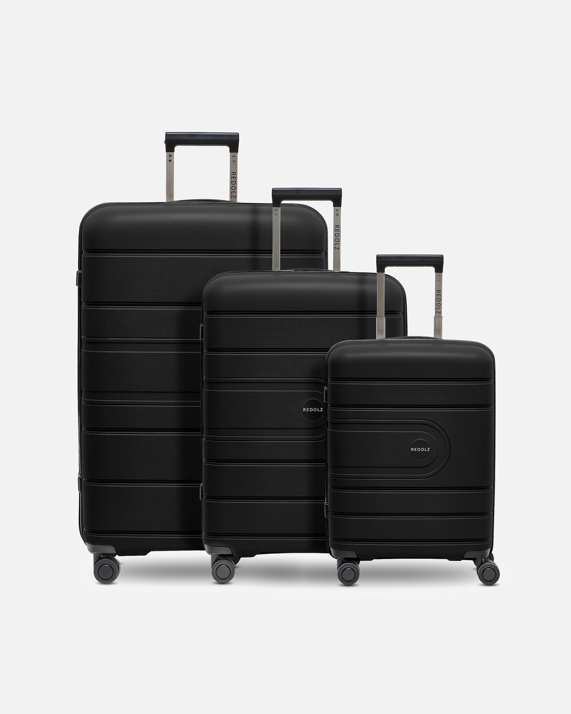 Koffer für Männlich Redolz Essentials 11 3-SET 4 Rollen Kofferset 3-teilig black
