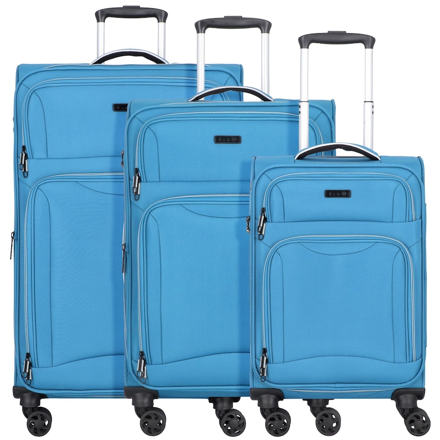 d & n Travel Line 9204 4 Rollen Kofferset 3-teilig mit Dehnfalte blau Blau Herren
