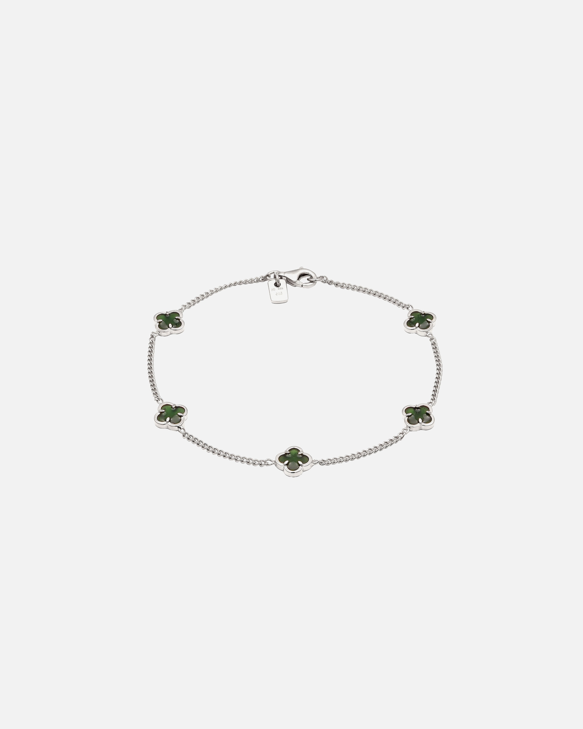 Armband für Männlich KUZZOI Kleeblatt Emaille 925 Sterling Silber 19