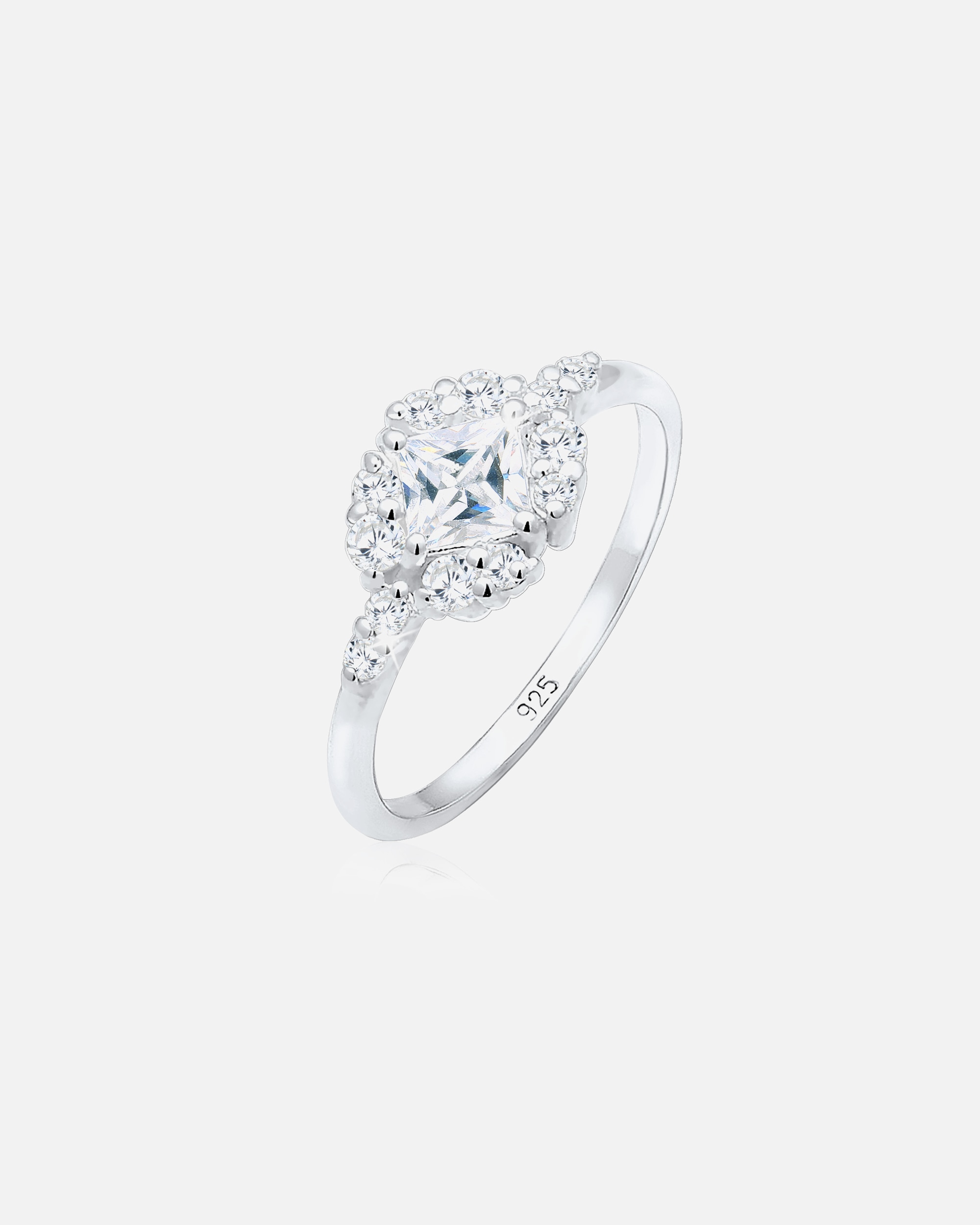 Ring für Weiblich Elli PREMIUM Verlobung Zirkonia Steine Romantisch 925 Silber 52