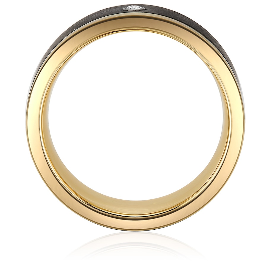 Trilani Ring aus Edelstahl in gelbgold mit Zirkonia 56 Damen