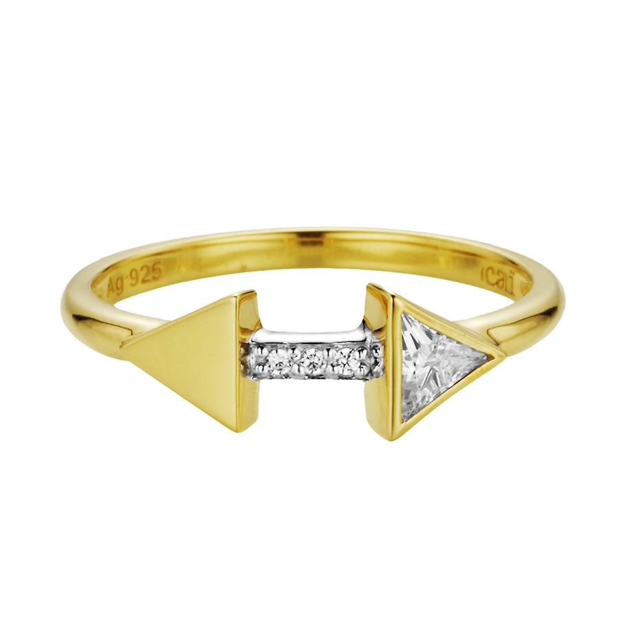 caï Ring 925/- Sterling Silber Zirkonia weiß 054 (17,2) Damen