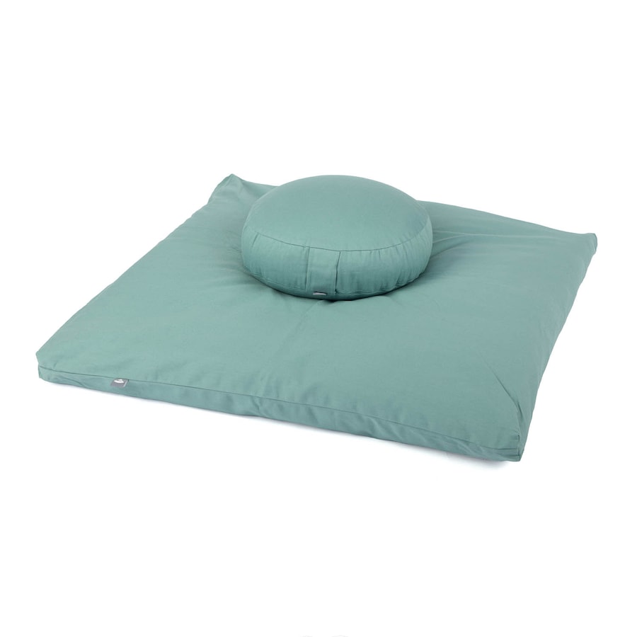 bodhi Medi-Set ECO: Meditationskissen Rondo + Zabuton mineral blue